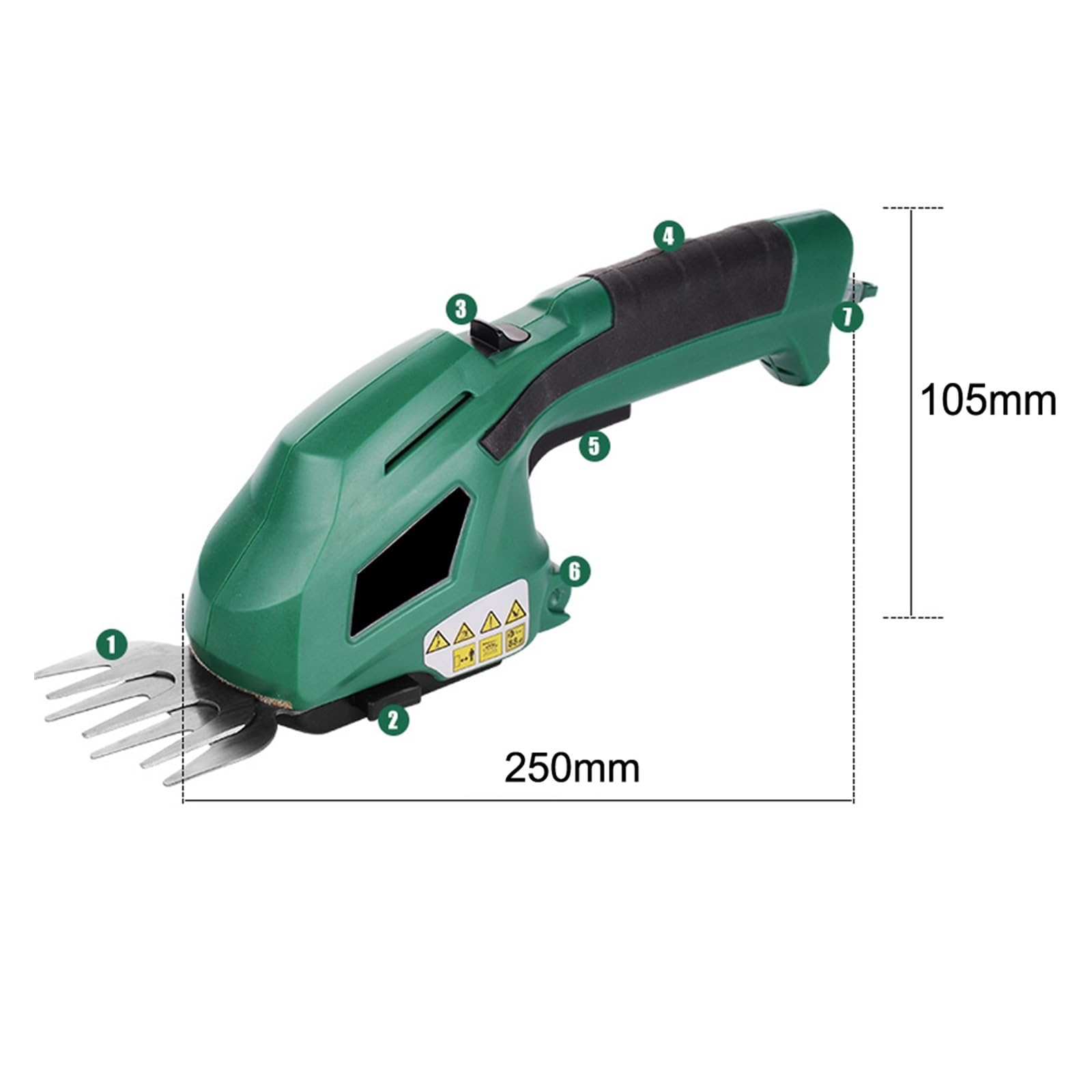 Tondeuse à gazon, 2 en 1 7.2V électrique herbe taille-haie batterie Rechargeable cisaillement Hedger moteur jardin outils électriques sans fil(Without Handle)