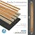 Art3d 4 Pieces 94.5" x 7.9" Acoustic Slat Wood Wall and Ceiling Panels,Fluted Modern Sound Absorbing Panels, Teak