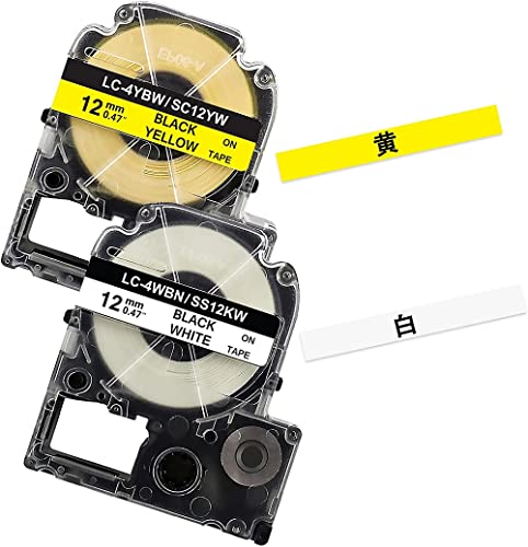 YUU݊ LOW SC12Y ɍ 12mm ev e[v J[gbW 12mm n SS12K S evPRO Kingjim tepra SC12YW SS12KW 8m 2Zbg