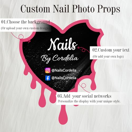Custom Nail Photo Props Personalized Acrylic Nailfie Disk,Nail Art Display Plate for Social Media Salon, Nail Polish Display Prop, Gifts for Nail Artists