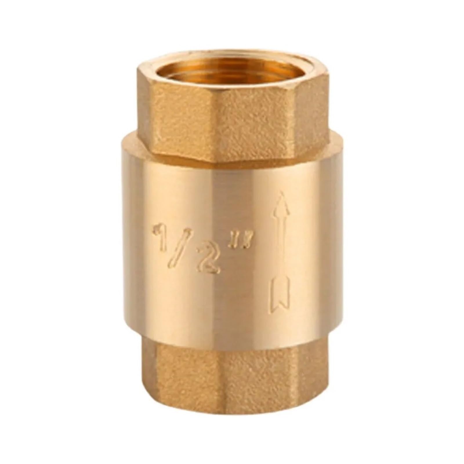 1/2" 3/4" 1" 1-1/4" 1-1/2" 2" Filettatura Maschio Femmina Ottone Valvola di ritegno a Molla in Linea della Pompa dell'Acqua unidirezionale(Male to Male,0.75 inch)