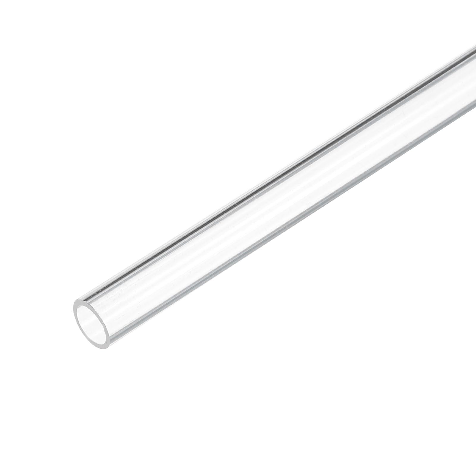 Rebower 20" Clear Plastic Rigid Pipe 6mm x 8mm(1/4" x 5/16") Acrylic Tube Round Polycarbonate Tubing, [for Plumbing, Hydraulics, Pneumatics, Aquarium, DIY]