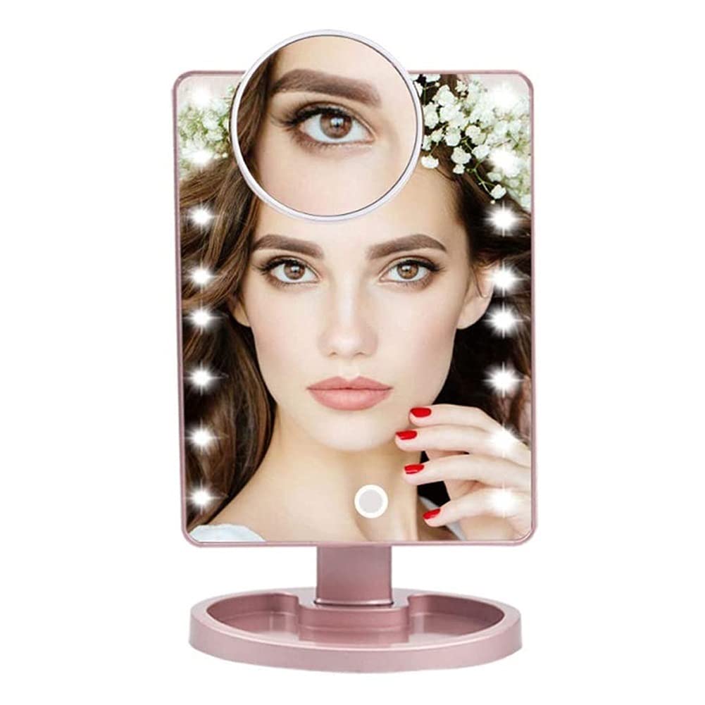 Buy Hs&sure New Makeup Mirror With LED Light Countertop Round Vanity Mirrors 10X Magnifying