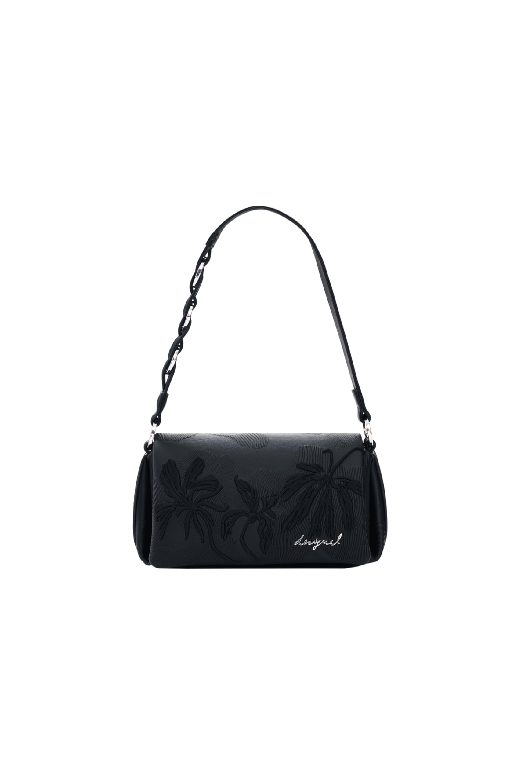 Desigual bolso bandolera bolso de hombro Mirenis Naron Mini Flap Bag Black negro