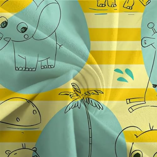 Housse de couette microfibre 3D rhinocéros fermeture éclair - 8
