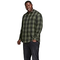 JACK & JONES Jjegingham Maglietta in Twill L/S PS Noos, Oliva impolverato