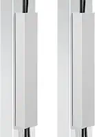 Blulu Pacote com 2 canais magnéticos de aço branco para gerenciamento de cabos de 35,5 cm para debaixo da mesa, cobertura vertical para esconder fios, organizador de cabos, sem broca, organizador de