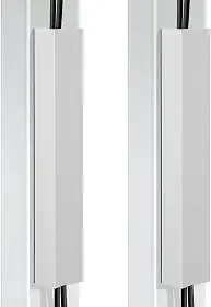 Blulu Pacote com 2 canais magnéticos de aço branco para gerenciamento de cabos de 35,5 cm para debaixo da mesa, cobertura vertical para esconder fios, organizador de cabos, sem broca, organizador de