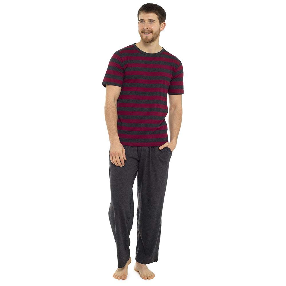 Undercover Men's Ht332c - Red/Grey Tom Franks Striped Pyjamas Ht332c Red/ Large