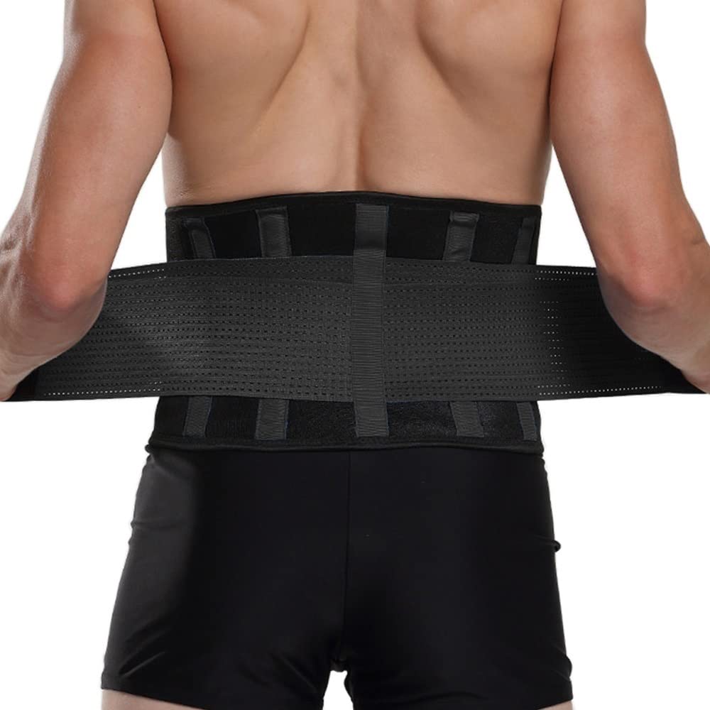 CMBSSTFC Taillengürtel für den unteren Rücken, für Männer und Frauen, verstellbar, atmungsaktiv, Lendenwirbelstütze, Taille, Rückenkorrektur, Bauchdeckenstraffung, Sport, Fitness, Taillentrainer