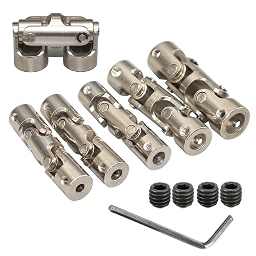 Eje de dirección universal giratorio de 10mm con acoplamiento de tres piezas y tornillo M4