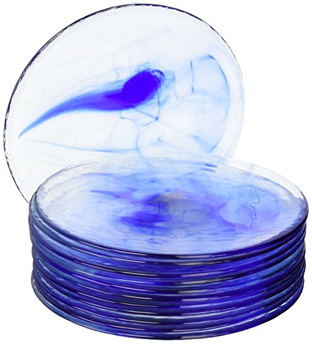 Bormioli Rocco Murano Cobalt Blue Dinner Plates, Set of 12