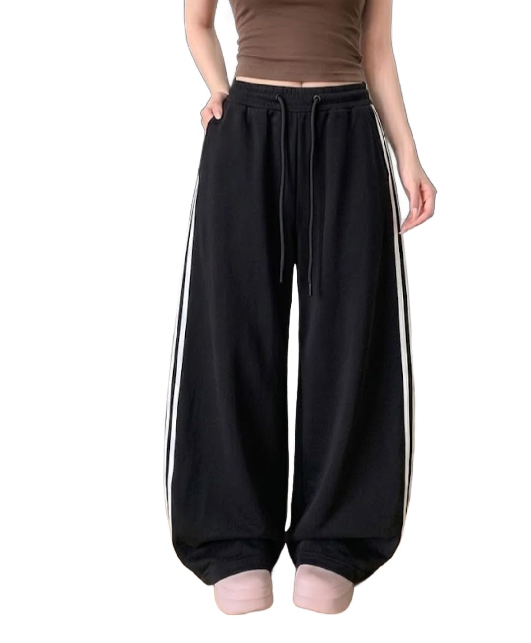 dockstreet Track Pant for Women || Baggy Fit || Track Pants || Full Elastic Jogger Track Pant ||-picture-21