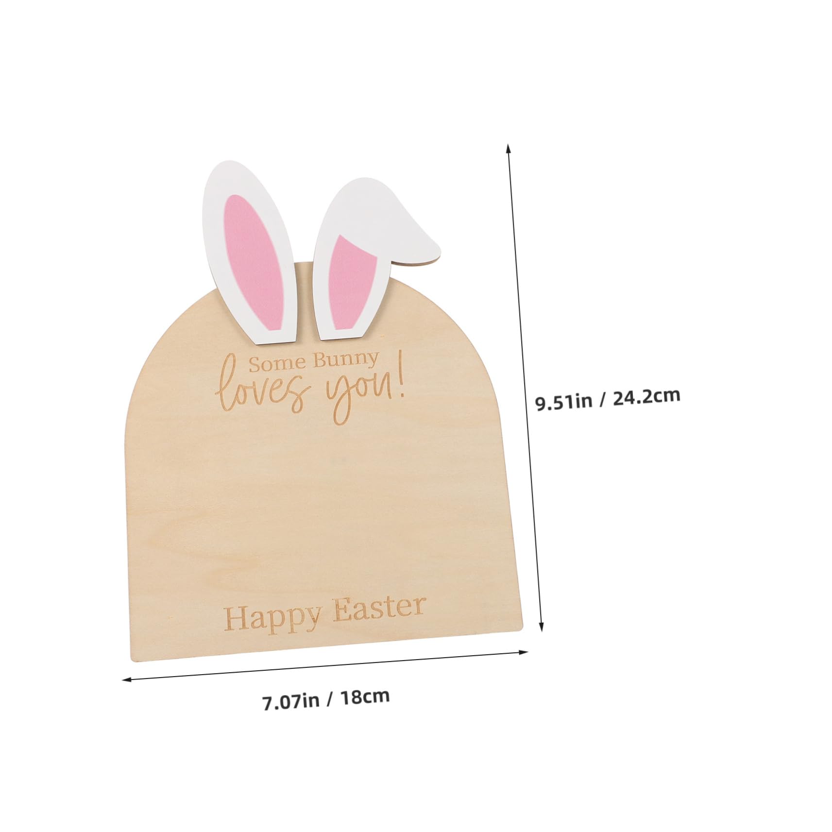 BESPORTBLE Bunny Footprint Keepsake DIY Ornament Wooden Frame for Newborn Handprint Footprint Nursery Decor for Shower First Easter Family Remembrance Decoration