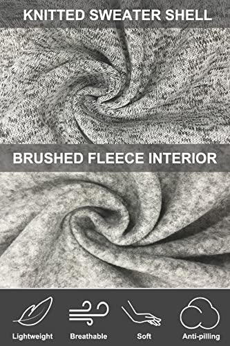 COZZIPLUS Women Zip Up Sweater Jacket with Fleece Interior, Warm Knitted Fleece Jacket with Pockets4