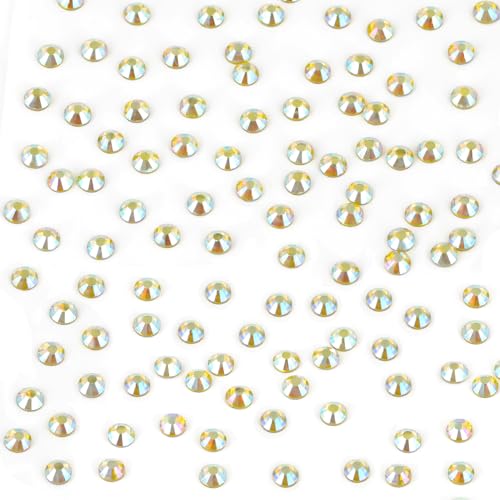 Image of Bymitel Hotfix Crystal Rhinestones Round Gems Iron on DIY Jewelry Making Flat Back for Crafts, Citrine AB, 4.8mm(SS20 /1440pcs)