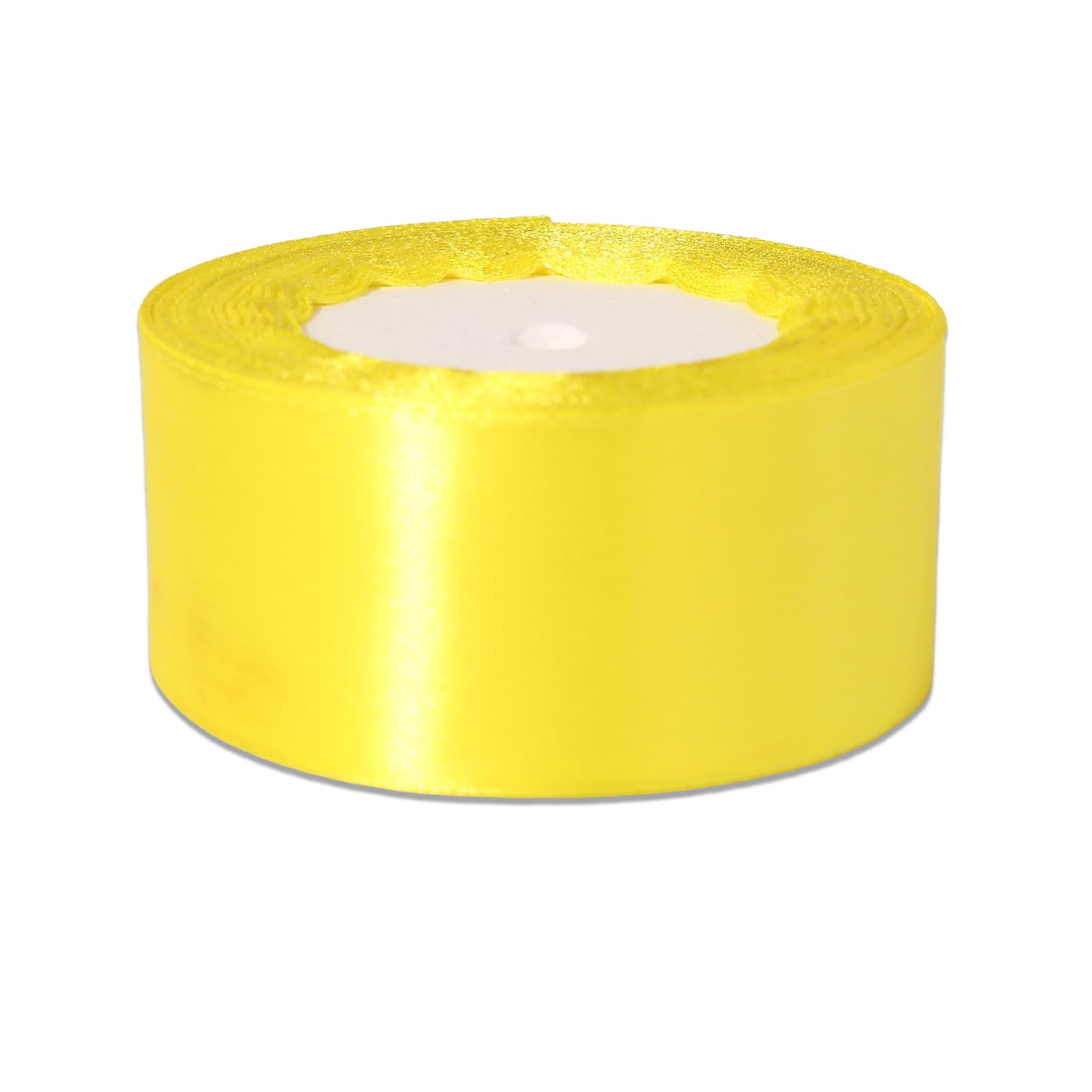 Dishaur 40mm Yellow Satin Ribbon for Gift Wrapping 22M Fabric Ribbon for Crafting Sewing, Christmas, Hair Bows and Cake Decoration - Image 2