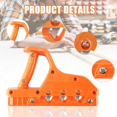 Gipskarton Schneider mit 10 Klingen, Handhobel zum Schneiden von Gipskartonplatten, Kantenhobel für Gipskarton, Rigips Werkzeug Kantenhobel, mit 45 ° und 60° Handhobel, für Korkplatten, Gipskarton