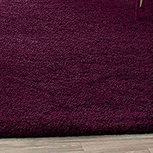 Image of Carpet for Hallway, Kitchen, and Modern Interiors, Cozy Shag Runner for Living Room, Entryway & Office Decor Size 5x7 feet Purple
