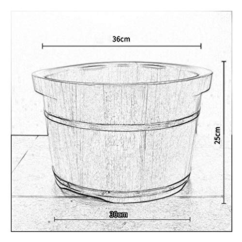 Cuenca grande de madera para baño de pies miniatura 5