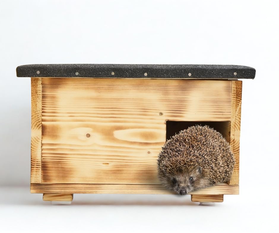 Igelhaus Bausatz aus Holz, Igelhotel Igelhütte für Garten, Meerschweinchenhaus, Nagerhaus, Kleintierhaus, Ganzjährig perfekt für den Igel