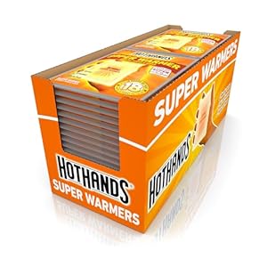 HotHands Body & Hand Super Warmers – Long Lasting Safe Natural Odorless Air Activated Warmers – Up to 18 Hours of Heat – 40 Individual Warmers