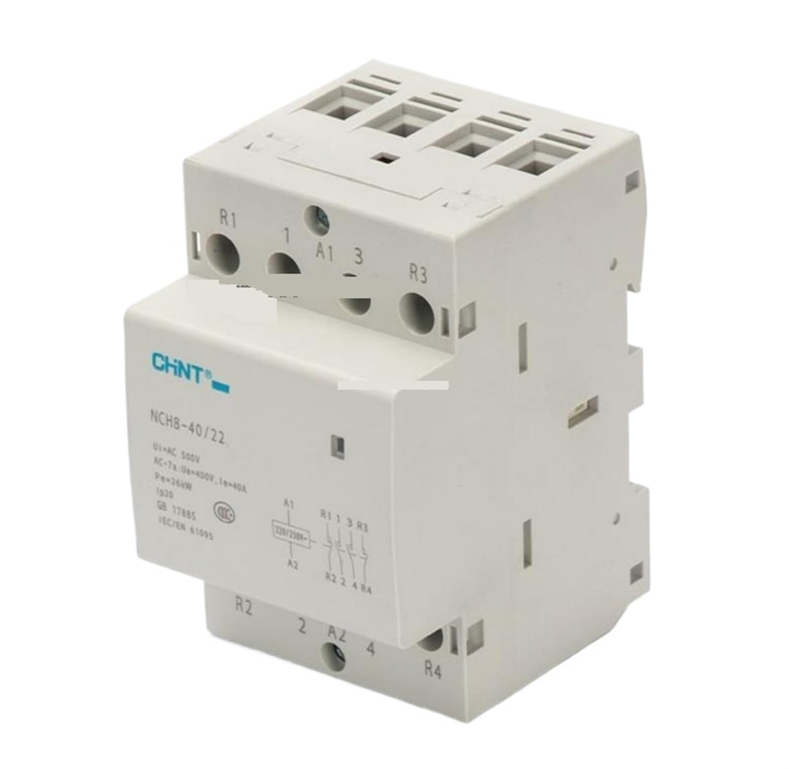 NCH8-40 Modułowa stycznik do gospodarstwa domowego AC 220 V 230 AC 50/40 A 1 samozamykacz 2 (Nch8-40a-02 2nc)