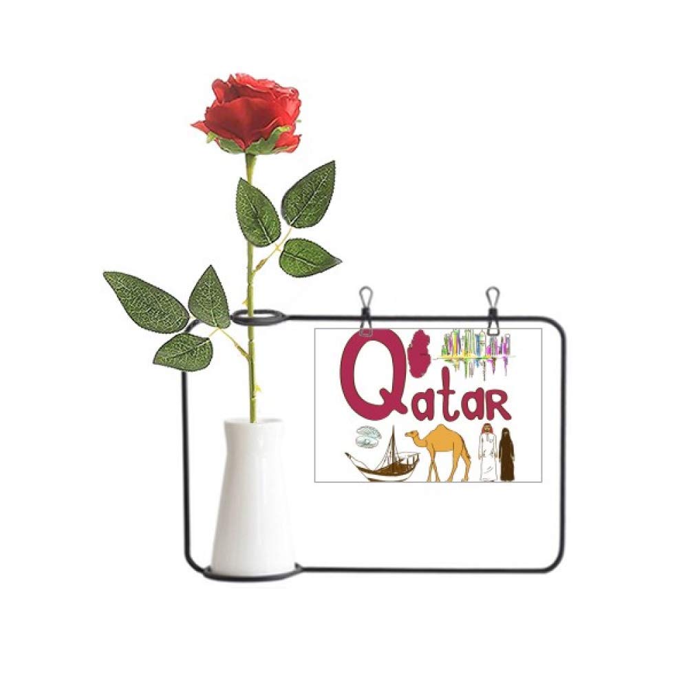 Fleurs artificielles à suspendre décoration intérieure symbole national Qatar