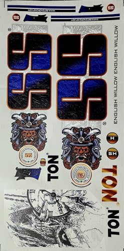 Image of COTTONTAIL Cricket Bat Sticker | 4D Digital DVLL English Willow Sports Tape | Blue