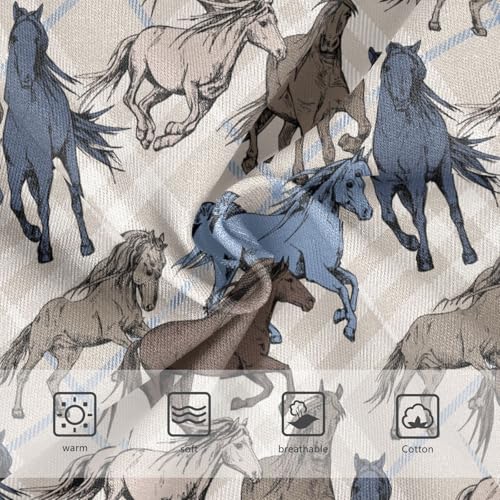 Little Girl Underwear Toddler Panties Kids Undies Horses Plaid Soft Cotton Briefs 2T-8Y3