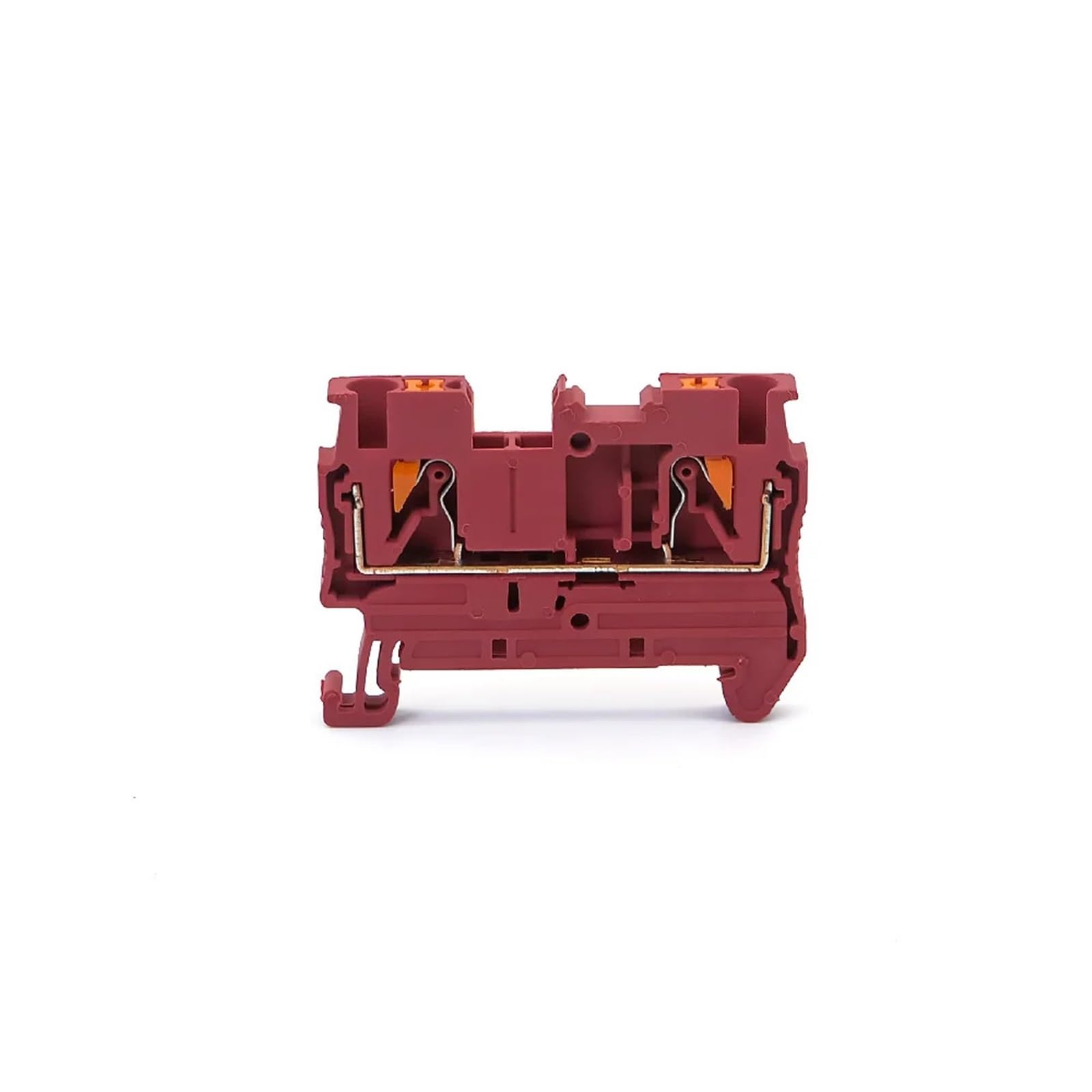 Morsettiera for guida DIN da 10 pezzi PT-2.5 Connettore a innesto a molla for cavi elettrici senza viti Connettore for cavi PT2.5(Red)
