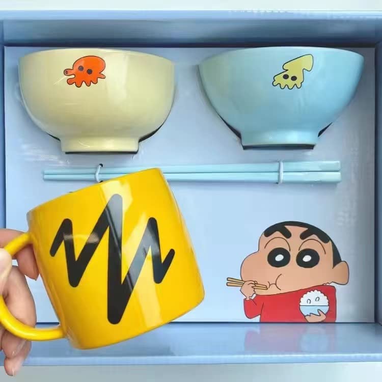 Amazon｜クレヨンしんちゃん 食器セット 茶碗 飯碗 箸 マグカップ