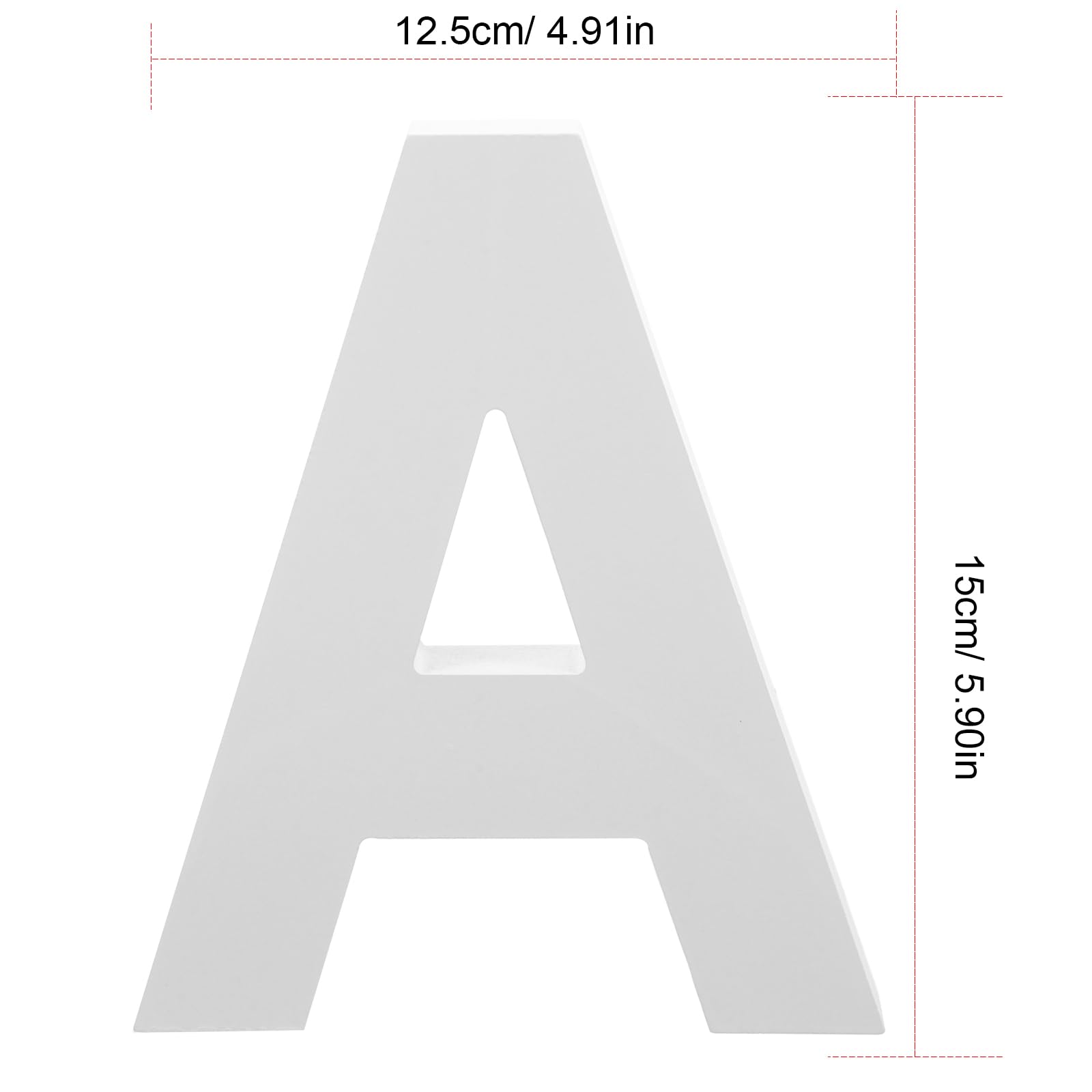 LOGOFUN Wood Letters White Wooden Alphabet Letters Unfinished Large Standing Letters Design for Home Wall Desk Party Sign Board Decoration - A