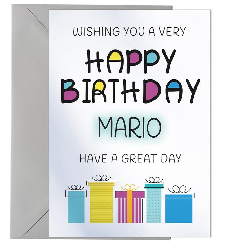 Happy Birthday Mario - Birthday Card For Mario