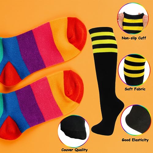 Image of SocksKnee Women Multi-Pack Colorful Variety Design Assorted Activewear Knee-High Stocking Socks, 9-11
