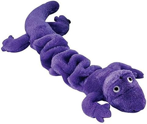 Zanies Gecko Lizard Bungee Dog Toys Durable Plush Stretch Colorful Squeaky Toy for Dogs(Set of All 4 Toys)