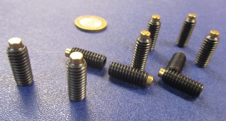 Black Oxide Steel Brass Tip Set Screw 5/16