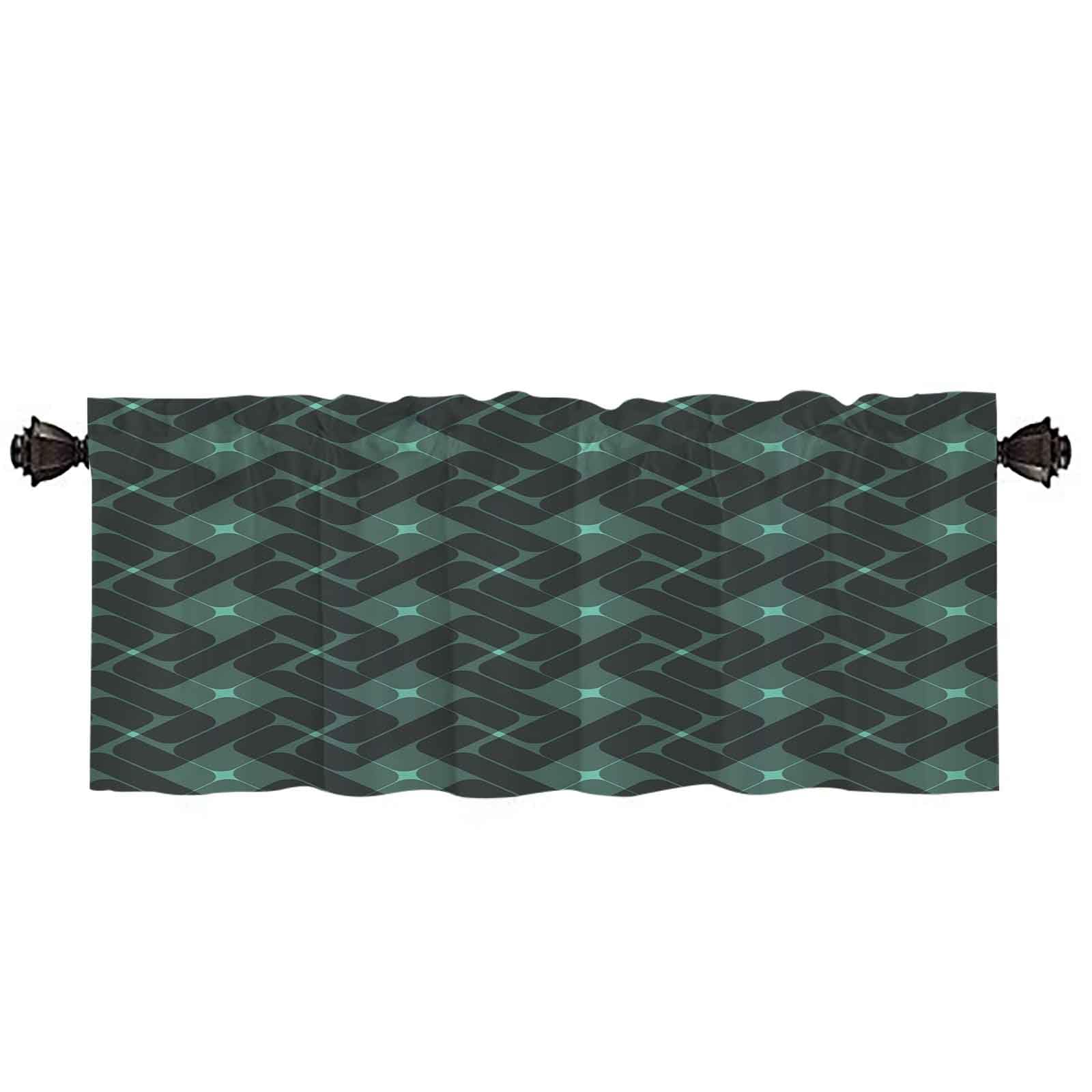 Valances for Windows 1 Pack 52" W X 18" L Window Kitchen Curtains Lpattern Good Banners Wrapping Paper Abstract Charcoal Grey Bathroom Cafe Laundry Kitchen Valances for Windows