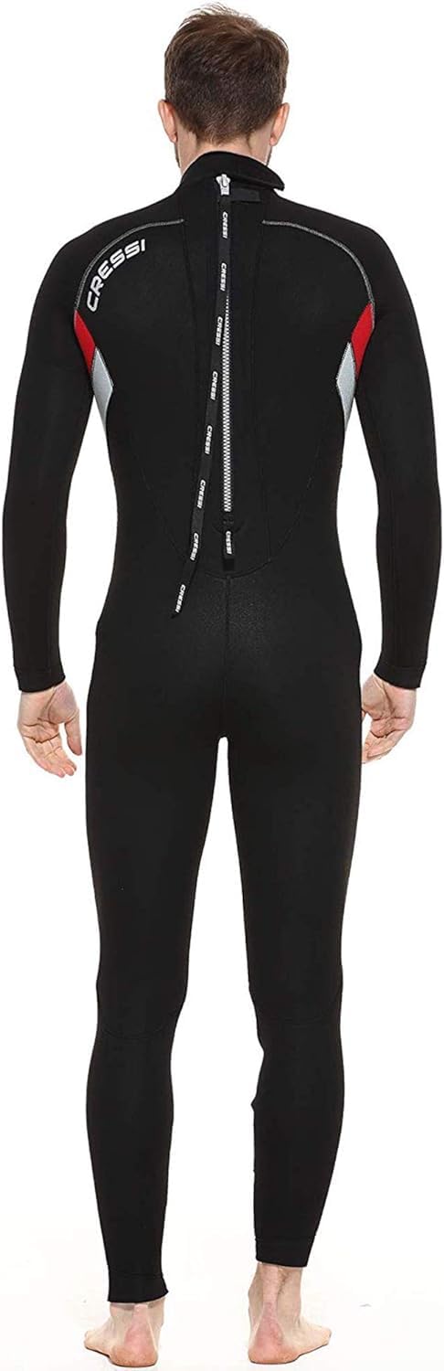 Cressi Castoro Man Monopiece Wetsuit - Diving Suit Available in 5 or 7 mm Neoprene, for Men