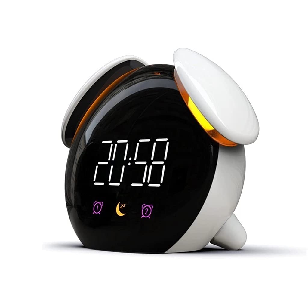 HRWLY Silent Intelligent Fun Colorful Alarm Clock Electronic Digita(D)