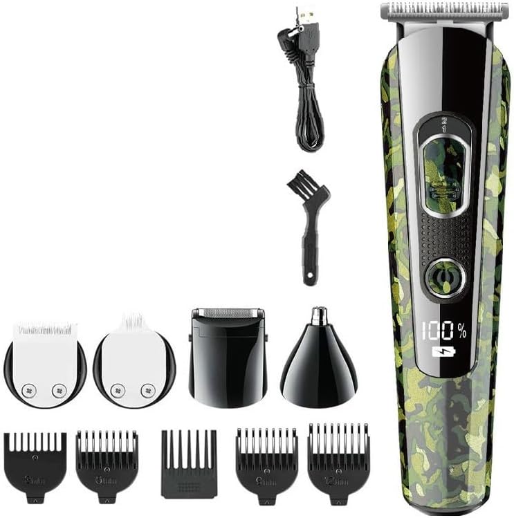 Hair Clippers for Men Grooming Kit Rechargeable Electric Shaver for TrNose Ear Beard Eyebrow Facial Shaving Machine
