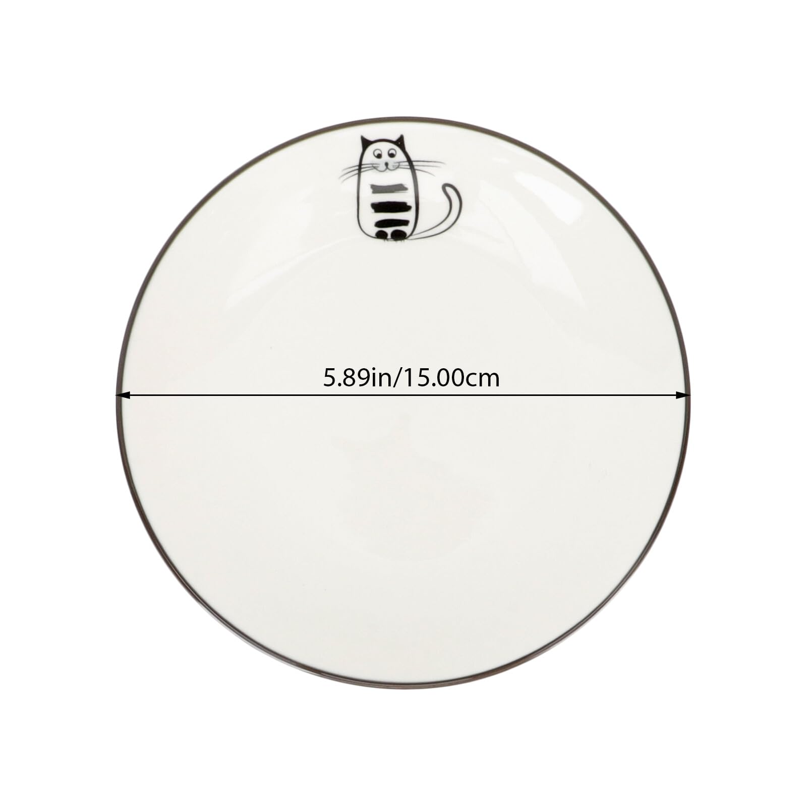Lot de 6 Assiettes de Service en Céramique Ronde Style Nordique