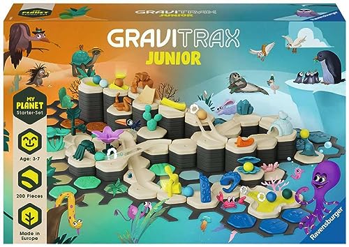 Ravensburger GraviTrax Junior Starter Set XXL - My Planet - Fun and Educational Preschool Marble Run Building Experience - STEM-Friendly, Interactive Learning - Kids Age 3 and Older