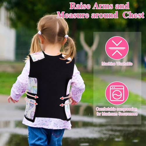 Image of Janmercy Kids Compression Vest Ages 2 to 9 Soft Adjustable Breathable Neoprene Comfort Vest for Boys Girls School Home Daily(Butterfly,Small)