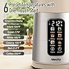 Mecity Electric Kettle 1.7L Touch Screen Temperature Control Water Boiler, No Plastic Contact with Water. 6 Presets For Tea and Coffee, 2 Hours Keep Warm, Auto Shut Off, Cream & Stainless Steel Color #1