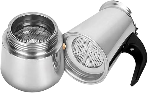 Luxshiny 1 taza para hacer café expreso, recipiente inoxidable para oficina en casa, fácil de limpiar, compatible con cocinas de inducción para