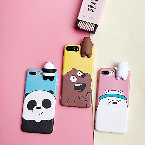 Aikeduo For Iphone 6S Plus Case 3D Cartoon Animals Cute We Bare Bears Soft Silicone Case Cover Skin 3Pcs Sell For Iphone 6 Plus /6S Plus 5.5 Inch Case (Iphone6Plus/6S Plus) #TOP5