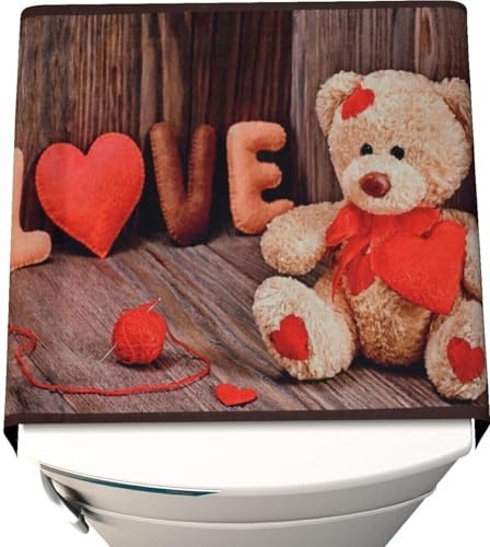 Image of Combo of Kitchen 01 Fridge Top Cover(21 X 39 Inches), + 4 Fridge Mats (11 X 17 )Inches), 5 Piece Set -CC175