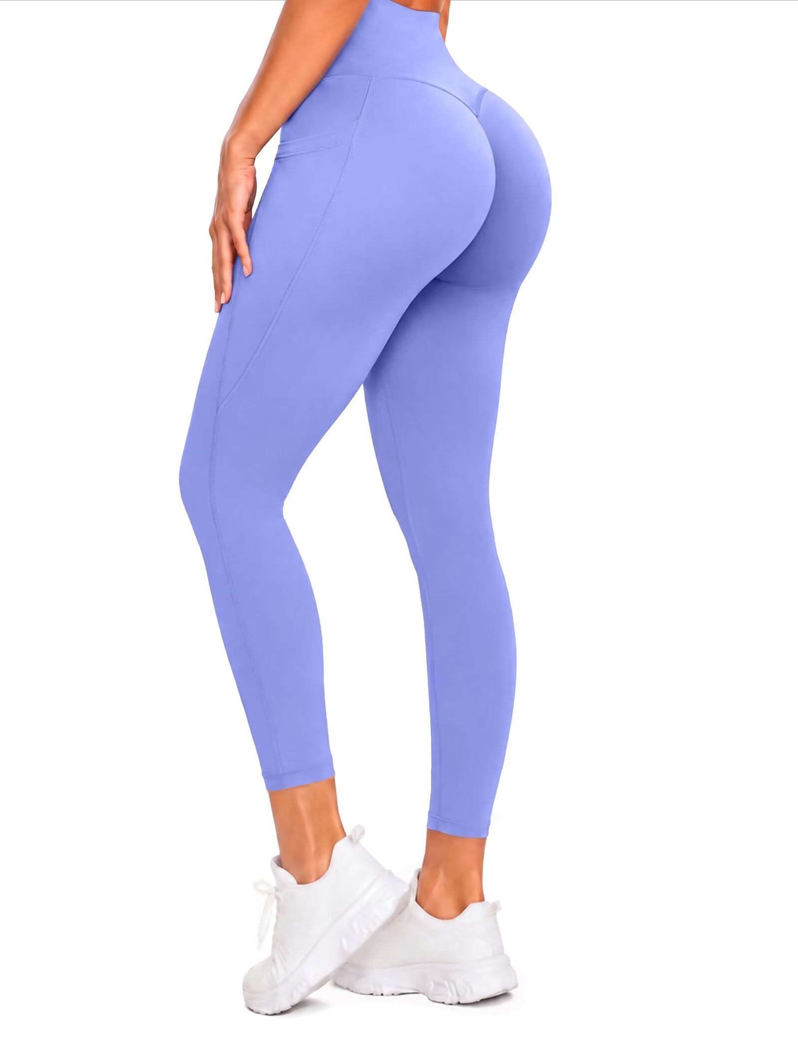 Sunzel Sunzfly - Leggings Capri Ocultos con Bolsillos para Mujer, Pantalones de Yoga recortados de Cintura Alta con Control de Abdomen, bígaro, Large