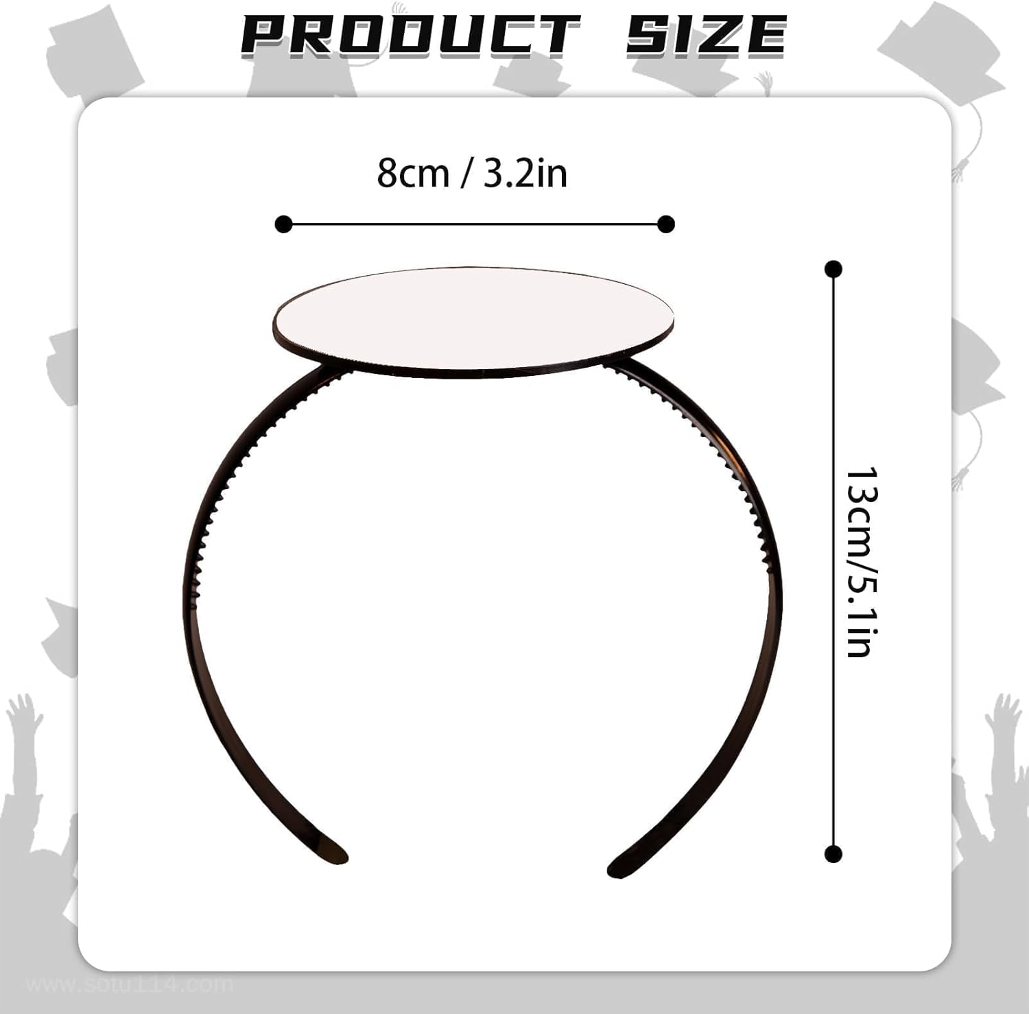 2 Pcs Graduation Cap Headband, 2025 New Grad Hat Insert, Secure Hairstyle, Not Change Hair, Firm Anti-Fall Hairband for Graduates, Students, Women(Not Including the Grad Hat) - Image 2
